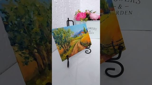 Сельский пейзаж маслом #картинамаслом  #творчество  #fineart #art #landscapepainting