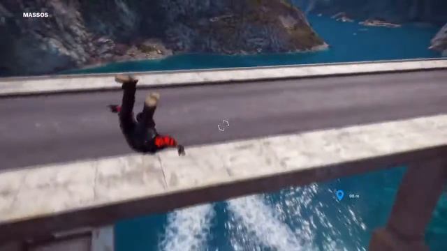 Pulling Car Off Bridge While Wingsuiting Challenge - Just Cause 3 Fun Stuff