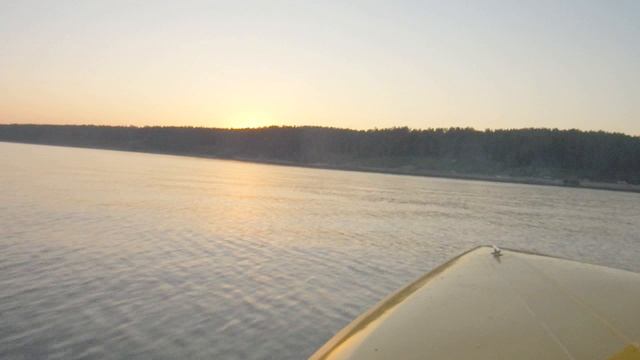 Закат на Обском море в Новосибирске.