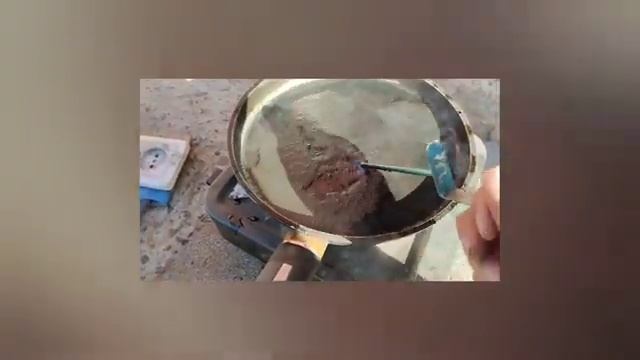 Варка цепи в графитовой смазке
