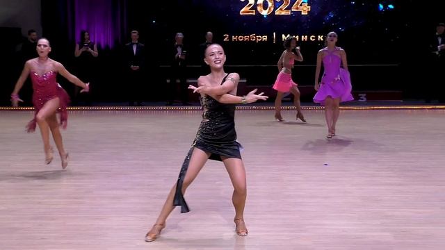 Взрослые Соло Леди финал чачача самба румба джайв Kinezis Cup 2024  #upskirt#sexy#латино#шоу#танец