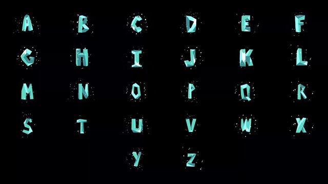 5.10 МОНТАЖ, ТИТРЫ. Christmas Ice Font Alphabet. ЛЕДЯНОЙ АЛФАВИТ