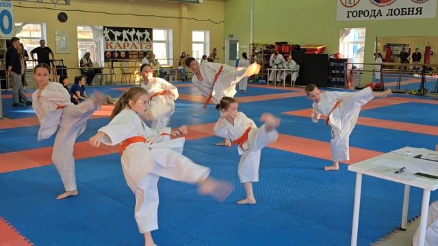 сдача экзамена на оранжевозеленый пояс 6кюхо