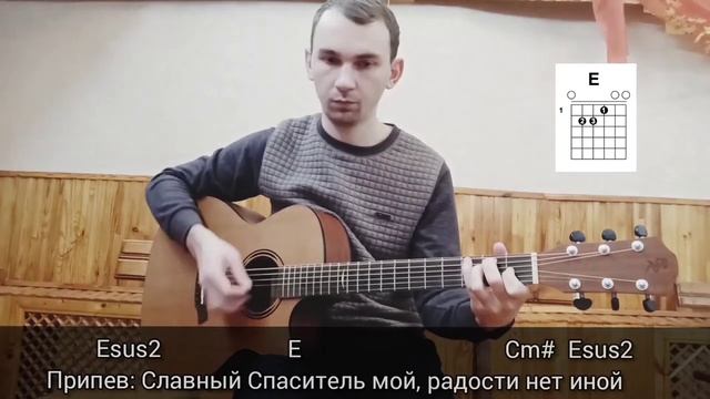 Как играть "Славен Господь" на гитаре