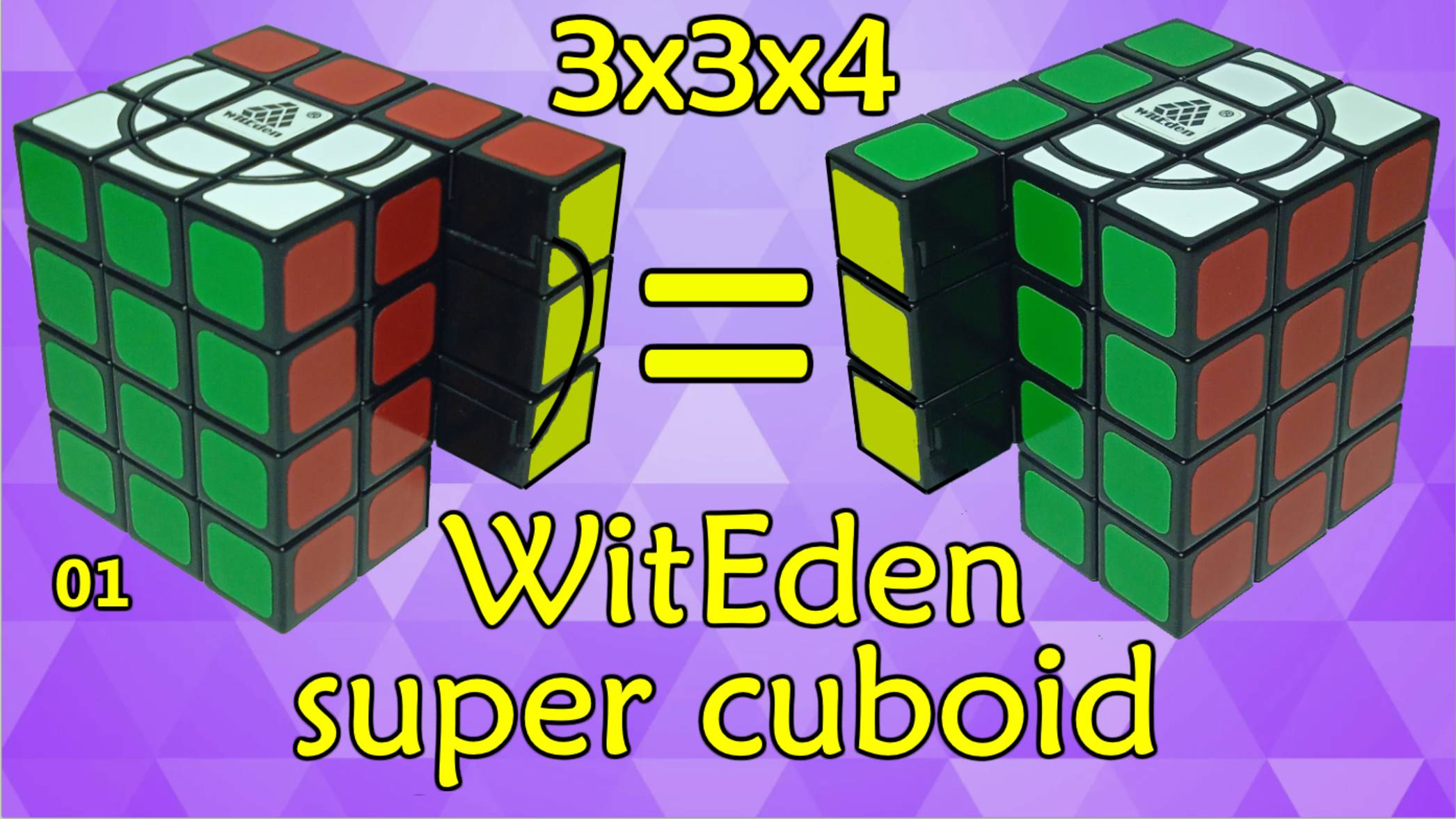 Как собрать WitEden super 3x3x4 cuboid, How to solve magic cube супер кубоид 3х3х4, tutorial, сборка