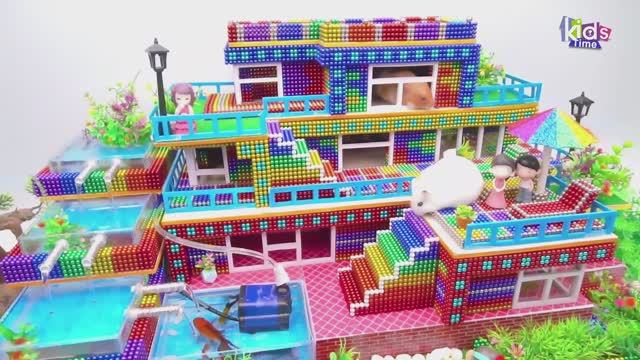 Магнитные шарики - Вилла Build Resort  - Есть Бассейн На Крыше с Водопадом из Магнитных Шариков