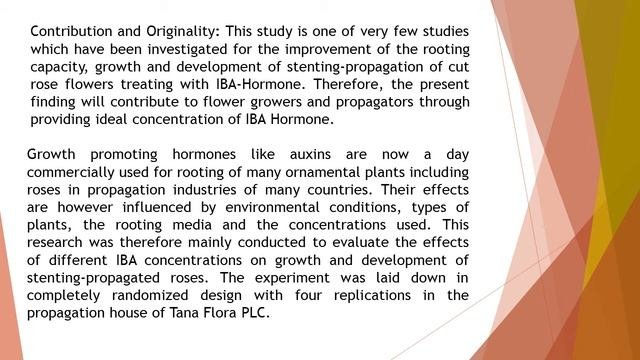 Influense of Indole Butyric Acid IBA for Stenting Propagation of Cut Rose CRAS 2018 52 48 52