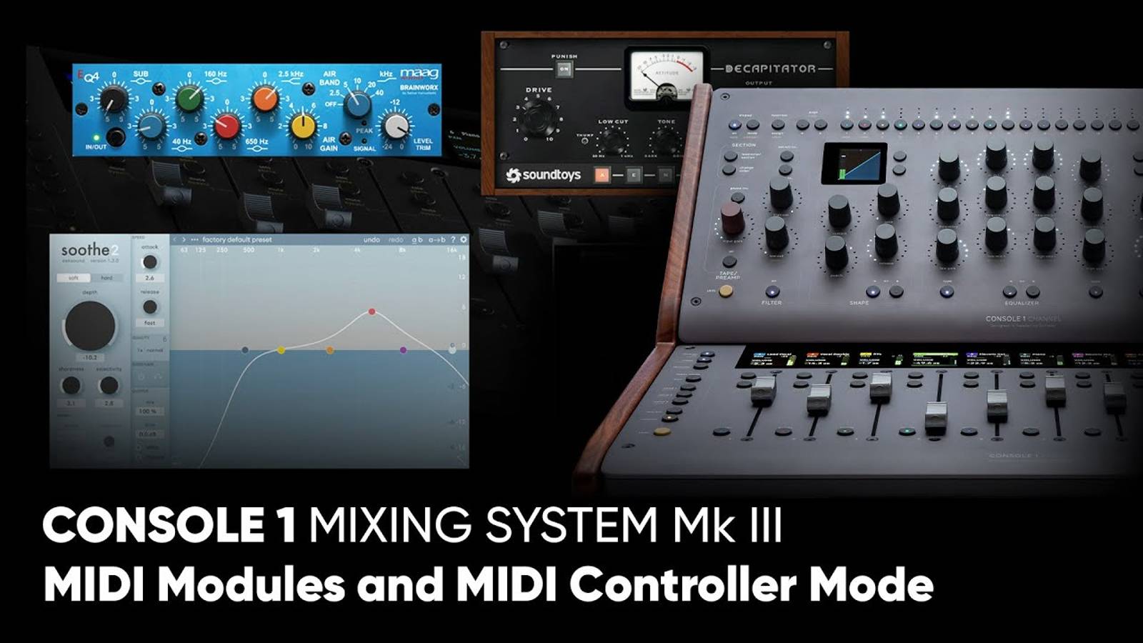 Softube Console 1 Mixing System MK III: Update MIDI Modules & MIDI Controller Mode