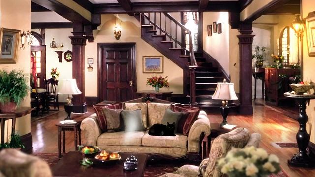 Зачарованнцые | Атмосфера гостиной усадьбы Холливелл (с музыкой и уютными звуками кухни) 🧙♀️🏠🎶