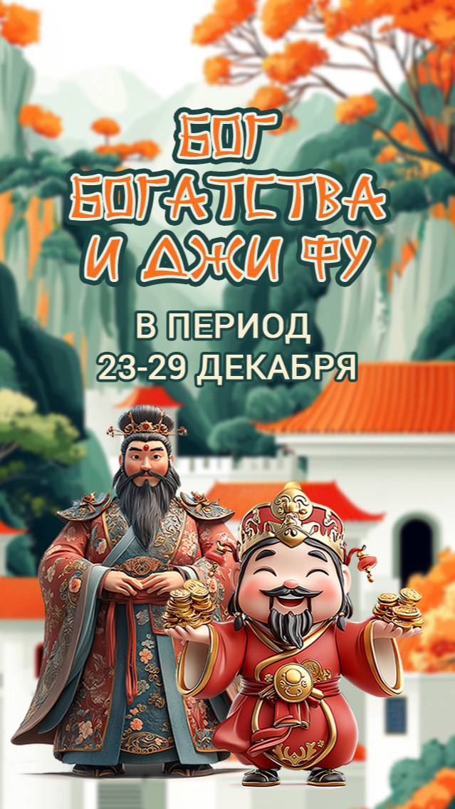Бог богатства и Джи Фу в период с 23 по 29 декабря.