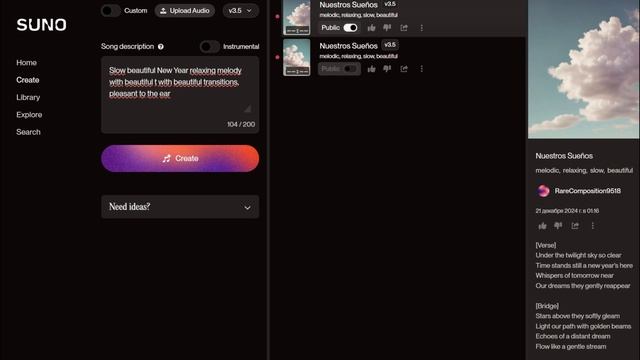Suno - создавайте свою музыку!