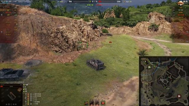 Мир танков. WOT. Бой на АРТЕ М44. Завалил 11 ТАНКОВ