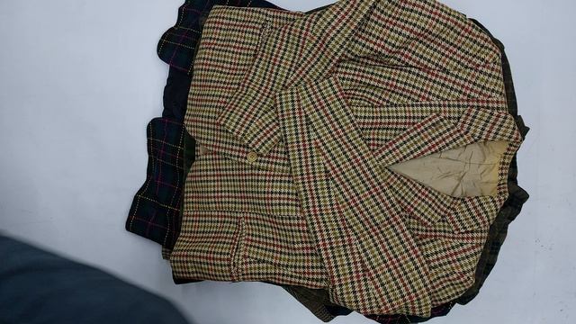 35217 Пиджаки (блейзеры) женские в шотландскую клетку Винтаж  WOMEN'S TARTAN BLAZERS, секонд (extra)