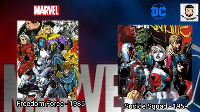 Marvel  DC Copycats Characters With Appearance Date....