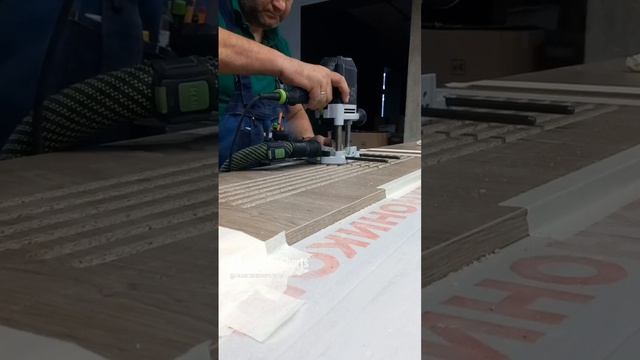 Фрезеровка вентиляции! #festool #interiordesign #music #kitchen #home #мебель #diy #tools