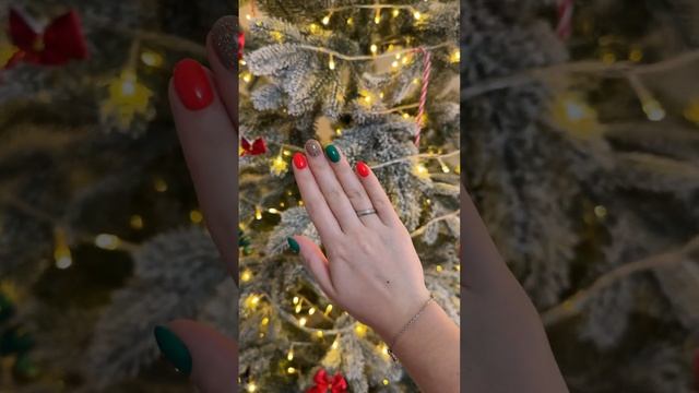 идея новогоднего маникюра#маникюр #идеяманикюра #manicure #новыйгод #зима #christmas