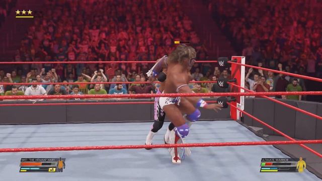 WWE 2K22 - Bret the Hitman Hart vs Ultimate Warrior w. Entrance - PS5Share 4K UHD