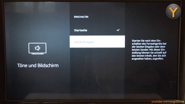Im TV-Betrieb starten: Grundig Vision 6/7 Fire TV Fernseher | Betriebsmodus beim Start ändern