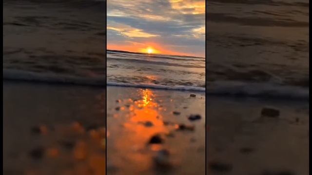 Звук моря , закат на Каспийском море #море #медитация #звукморя #гармония