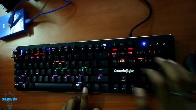 Cosmic Byte CB-GK-12 Neon Keyboard Unboxing and backlit effects