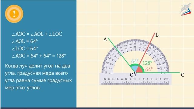 5 - Измерение углов. Геометрия 7 класс