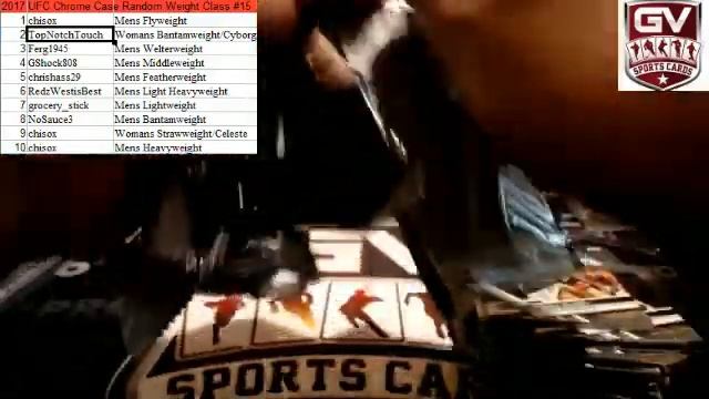 2017 Topps UFC Chrome Hobby Case Random Weight Class Break #15