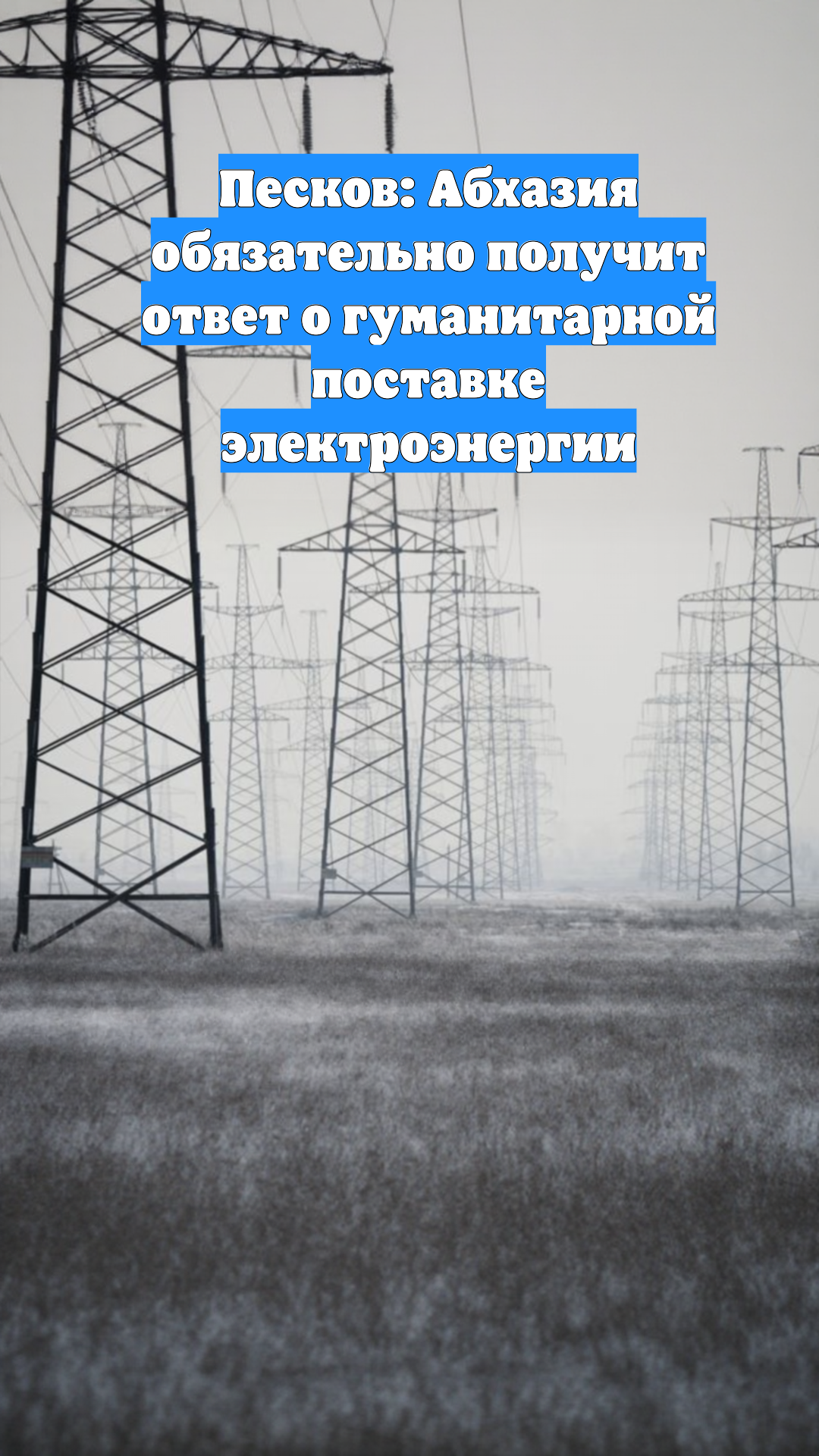 Песков: Абхазия обязательно получит ответ о гуманитарной поставке электроэнергии