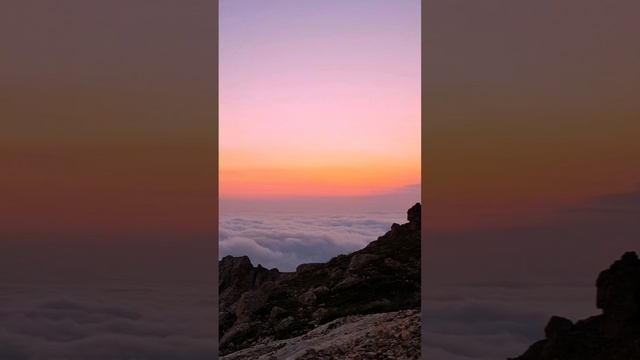 Рассвет над облаками, Шалбуздаг.