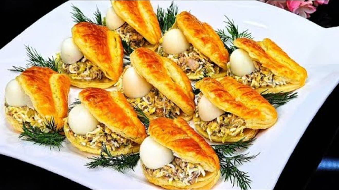 Праздничный ЗАКУСКА за 10 минут. Самыйв кусный салат, который я ела! всего 4 ингредиента.
