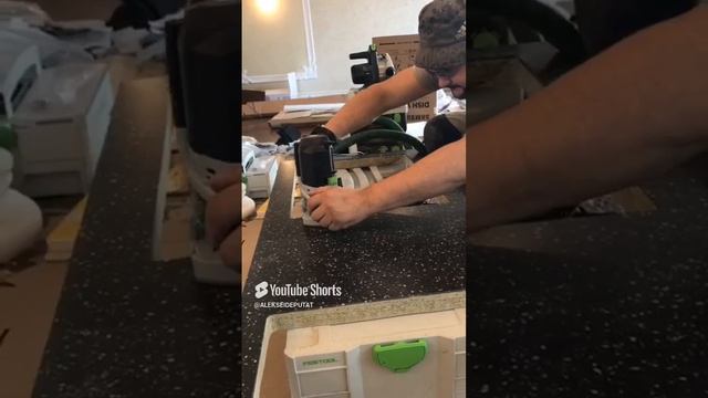Обработка столешницы из искусственного камня (акрил) #music #Festool #blum #hettich #трудкрут
