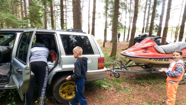 Отдых с палатками/Юхоть2023/Без лодки, но на гидроцикле!