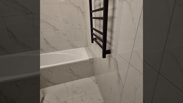 Ремонт ванны под ключ , керамогранит 600×600 #ремонт #ванная #краснодар #керамогранит #кафель