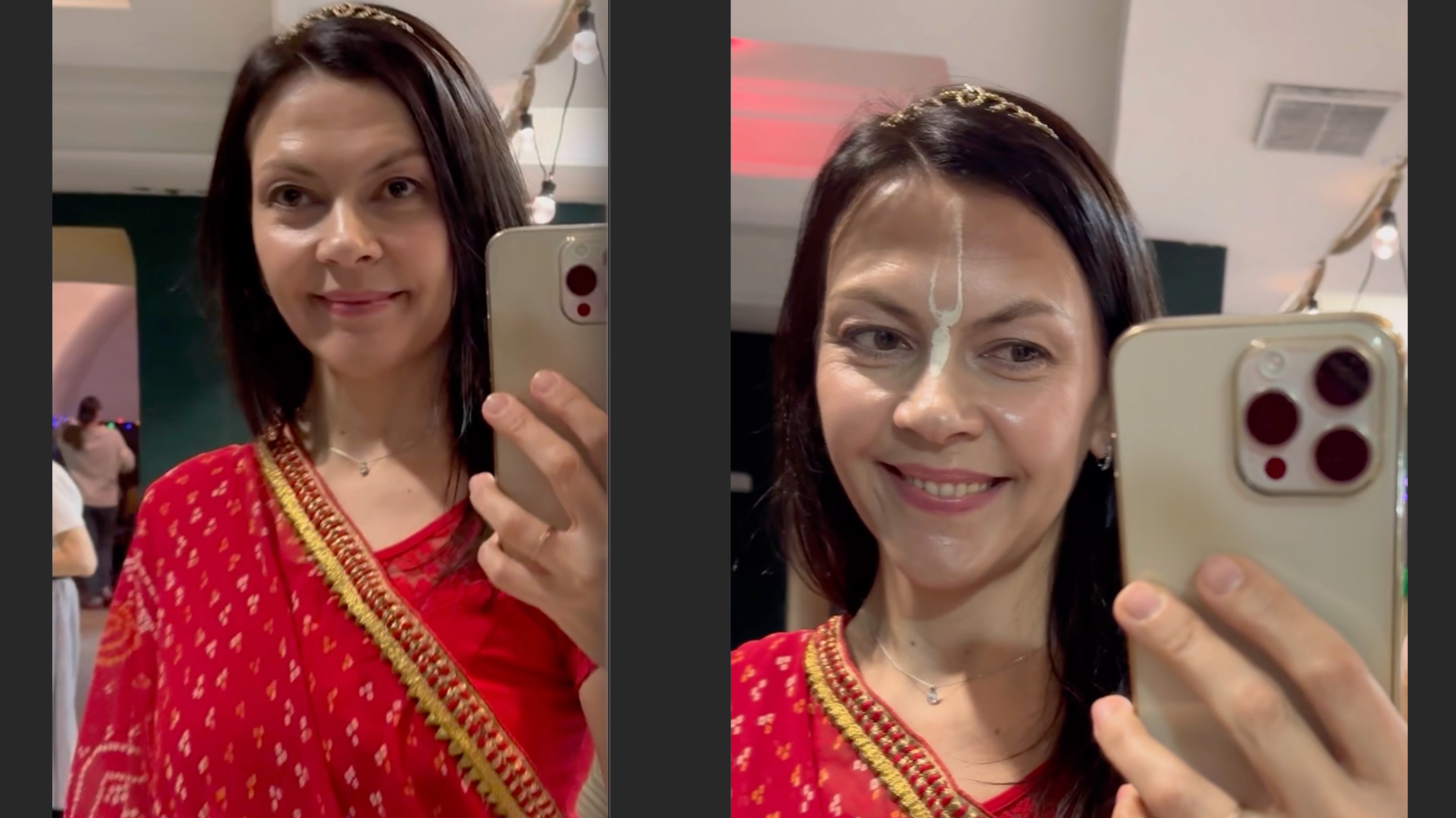 Первый раз в сари на мастер классе :)