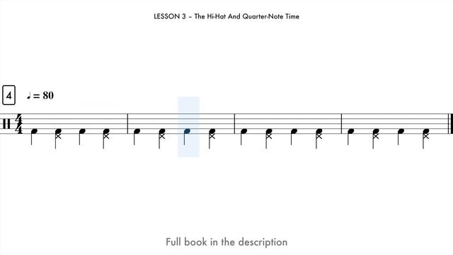 Lesson 3: The Hi-Hat And Quarter-Note Time | 50 Drum Lessons For Beginners