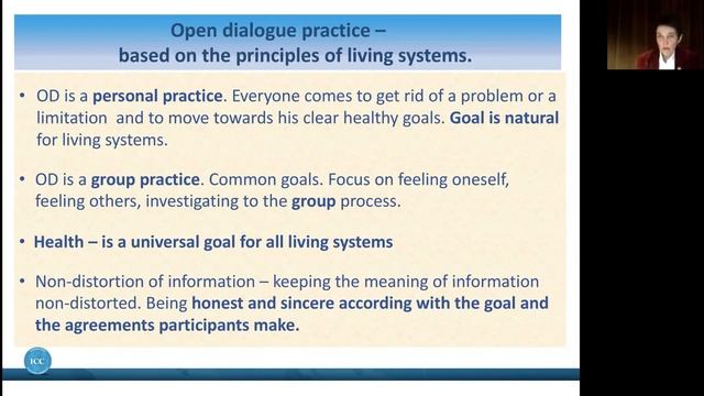 ICC Free Webinar - Open Dialogue Method, with Ludmila Frolova (ICC Russia/Denmark)