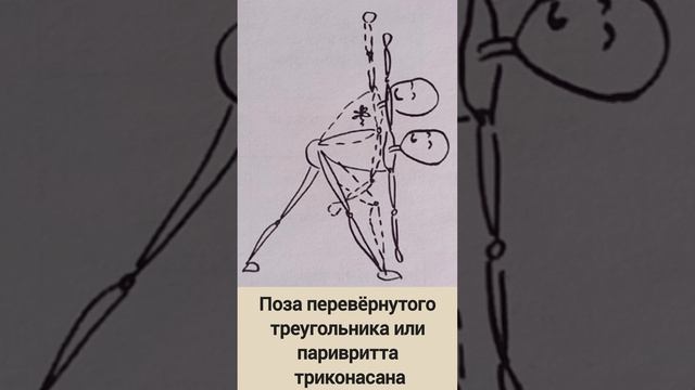 ПОЗА ПЕРЕВЁРНУТОГО ТРЕУГОЛЬНИКА ИЛИ ПАРИВРИТТА ТРИКОНАСАНА
