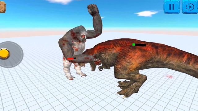 Trex vs King Kong (Goro) - Animal Revolt Battle Simulator