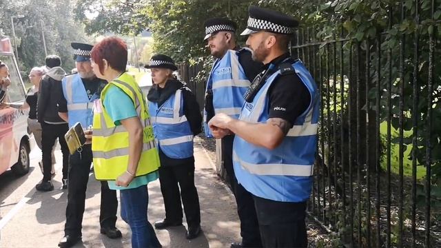 police get heavy handed, innocent guy gets arrested at Walleys landfill Newcastle under lyme