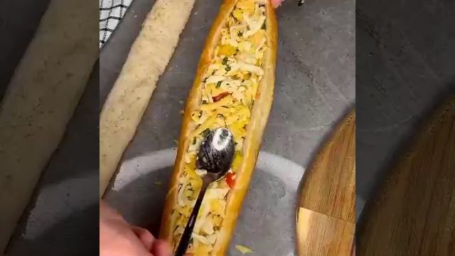 Багет в беконе с сыром