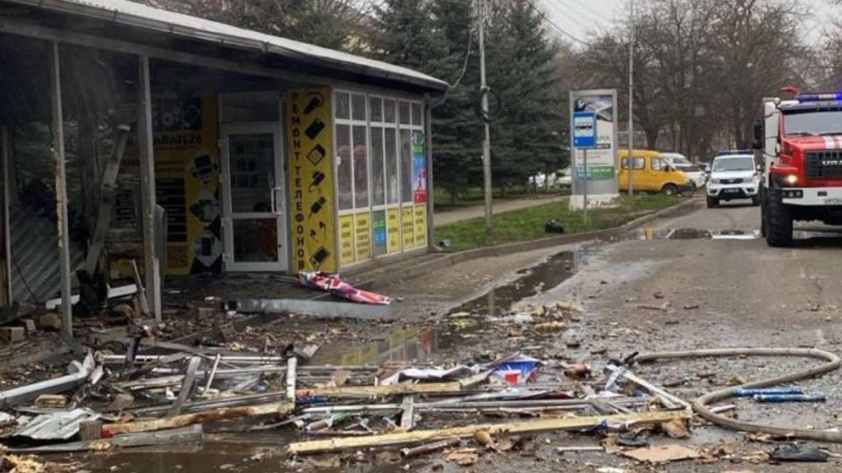Автомобильный регистратор снял, как в Минводах взорвался магазин пиротехники