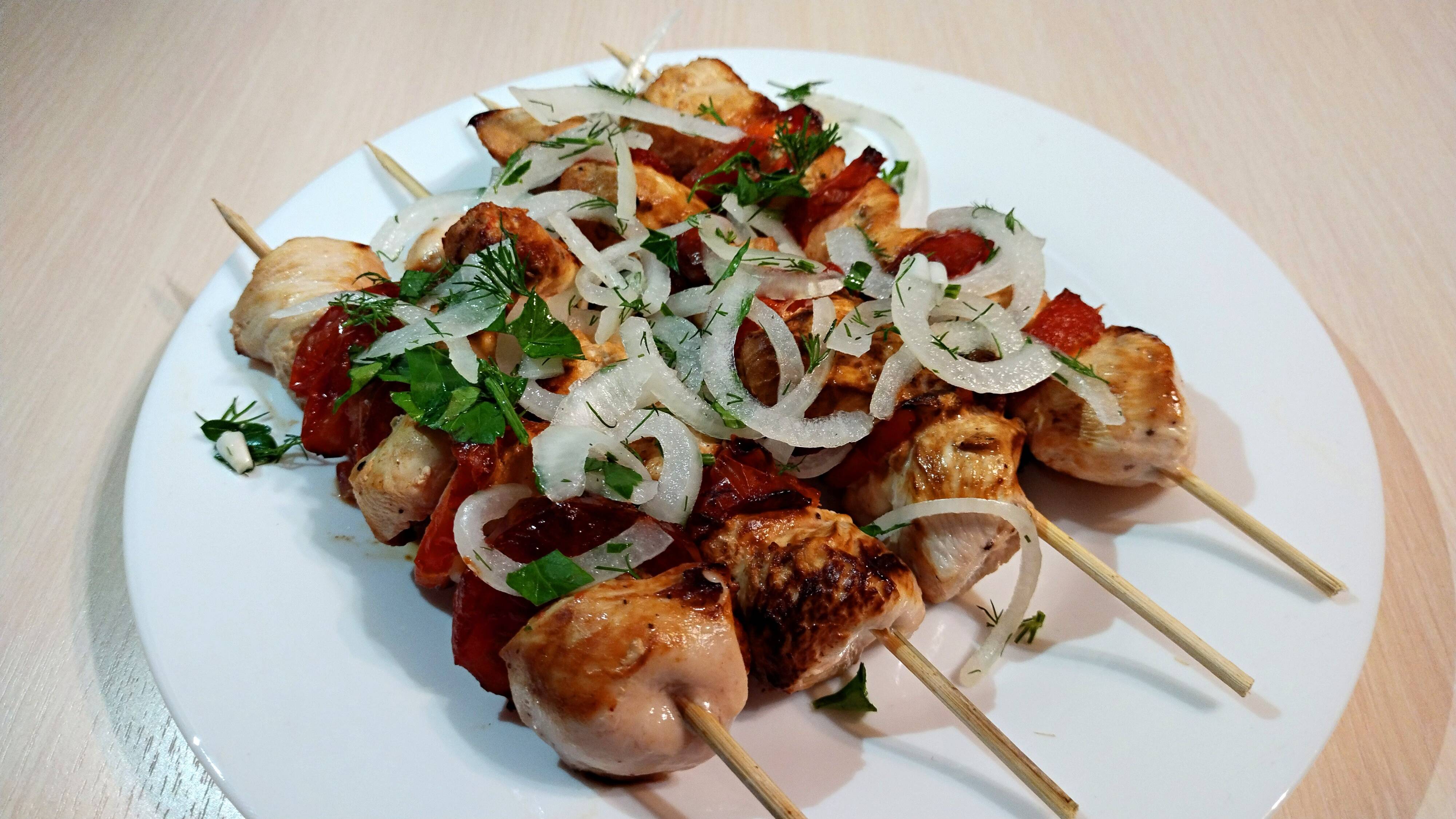 Куриные шашлычки дома на сковороде!
