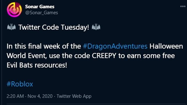 We Got THE LAST HALLOWEEN CODE In ROBLOX Dragon Adventures (Code Wednesday)