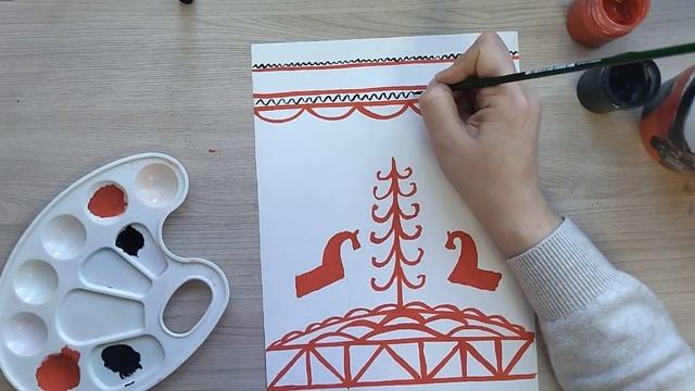 Искусство каменного века и его мотивы в мезенской росписи. Часть 2