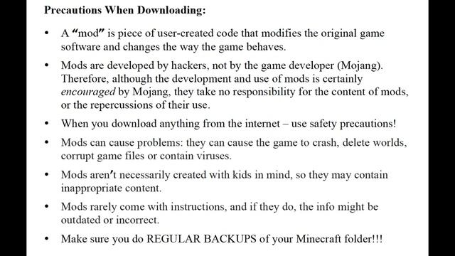 Part 05 About Mods (Minecraft: How to Get Mods, Skins, Resource Packs and Maps)