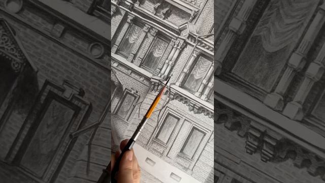 Фрагмент картины. #pencil #art #drawing #pencildrawing  #eldarkerimov #artist #architecture