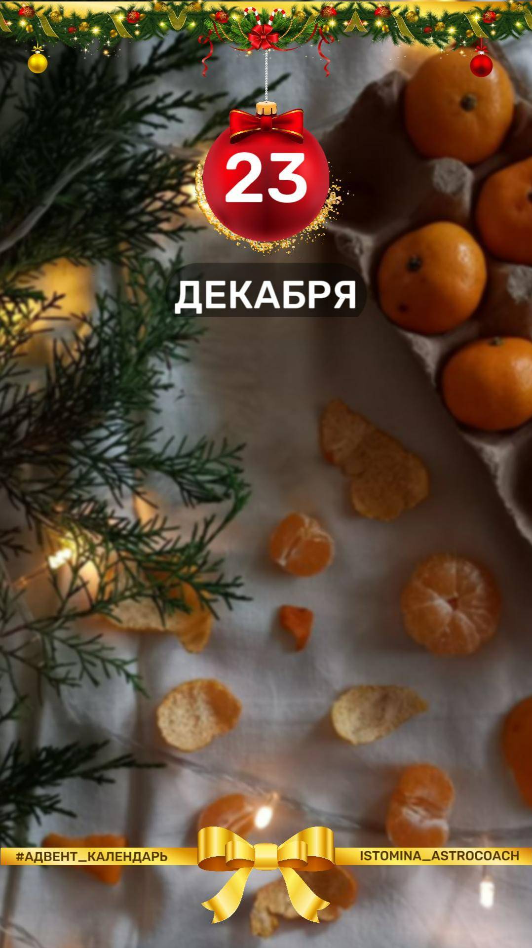 ❄️ Ежедневная рубрика в моем блоге на предстоящий месяц. Чем заняться 2️⃣3️⃣-го декабря? #новыйгод