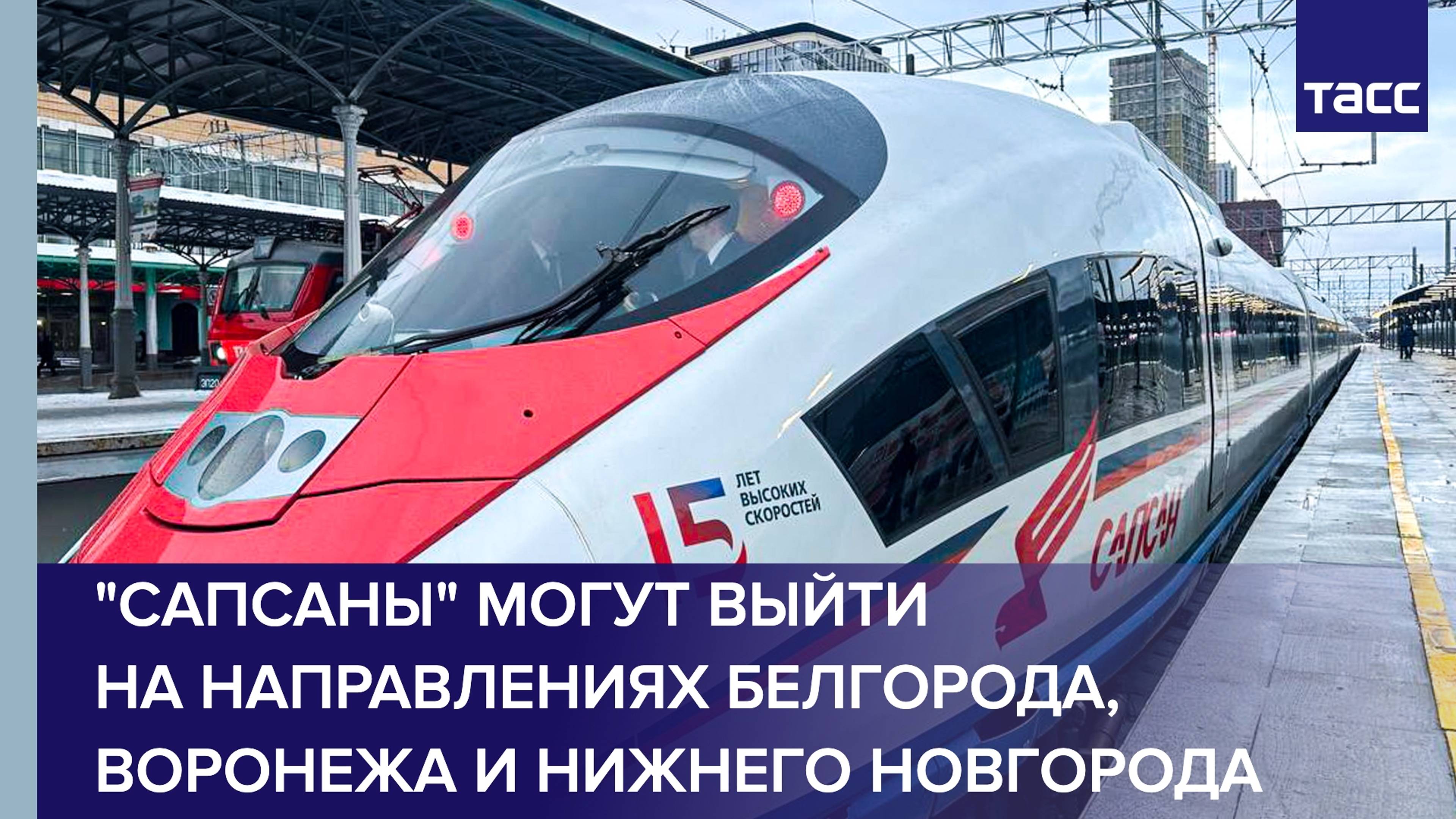 Старовойт заявил, что "Сапсаны" могут выйти на направлениях Белгорода, Воронежа и Нижнего Новгорода