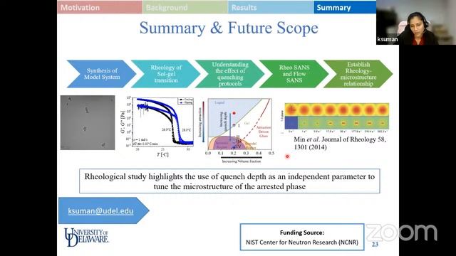 CFSM Seminar #29 "Developing Structure-Property Relationships in Colloidal Gels via Rheology"