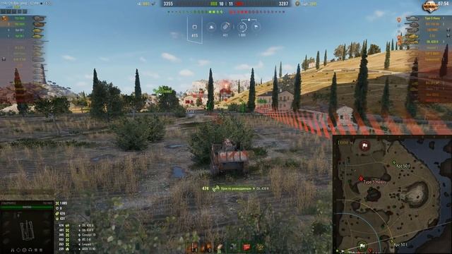 Мир танков. WOT. Бой на арте T92 HMC. Уничтожил 6 танков.