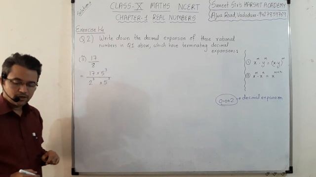 Exercise 1.4 Q2 (ii) Maths 10 standard NCERT solutions chapter 1 |decimal expansion of terminating